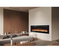 Orlando Inset / Wall Mounted Electric Fire, 60 Inch Adam Fires & Fireplaces Black One Size