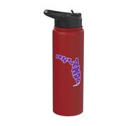Orlando Letters Inside Florida State Map Family Vacation Stainless Steel Insulated Water Bottle