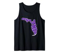 Orlando Letters Inside Florida State Map Family Vacation Tank Top