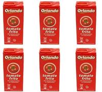 ORLANDO Pack of 6-350g, Tomato Sauce Tomate Frito Sofrito Base Frito Fritos Smooth Pasta Sauce with Onions and natural Garlic