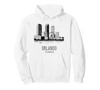 Orlando Skyline Art Deco Illustration Florida Souvenir Pullover Hoodie