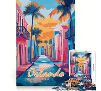 Orlando Street Scene Jigsaw Puzzles for Adults 1000 Piece Mind Puzzle Slow Enjoy Image Assembly Perfect Present (38x52cm)