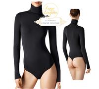 Orlando String Body By Wolford M Medium Black High Turtleneck Elegant