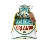 Orlando Usa Cityscape Palm Drawstring Gift Bags Small Item Treats Wrapping Storage Bags Christmas Birthday Party Holiday