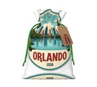 Orlando Usa Cityscape Palm Drawstring Gift Bags Small Item Treats Wrapping Storage Bags Christmas Birthday Party Holiday