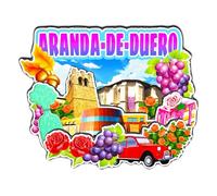 Orlaybar Aranda de Duero Castile and Leon Spain Decorative Magnet 3D Refrigerator City Travel Souvenir Tourist Gifts Handmade Craft Fridge Magnet Home Decoration -3853