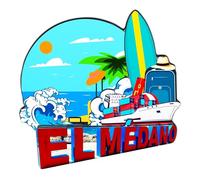 Orlaybar El Medano Canary Islands Spain Decorative Magnet 3D Refrigerator City Travel Souvenir Tourist Gifts Handmade Craft Fridge Magnet Home Decoration -3789