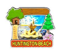 Orlaybar Huntington Beach California USA America Decorative Magnet 3D Refrigerator City Travel Souvenir Tourist Gifts Handmade Craft Fridge Magnet Home Decoration -2845