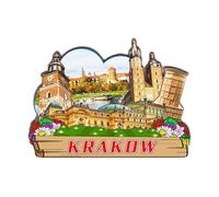 Orlaybar Krakow Poland Decorative Magnet 3D Refrigerator City Travel Souvenir Tourist Gifts Handmade Craft Fridge Magnet Home Decoration -938
