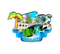 Orlaybar Ljubljana Slovenia Decorative Magnet 3D Refrigerator City Travel Souvenir Tourist Gifts Handmade Craft Fridge Magnet Home Decoration -973