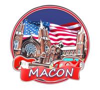 Orlaybar Macon Georgia USA America Decorative Magnet 3D Refrigerator City Travel Souvenir Tourist Gifts Handmade Craft Fridge Magnet Home Decoration -1825