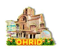 Orlaybar Ohrid North Macedonia Decorative Magnet 3D Refrigerator City Travel Souvenir Tourist Gifts Handmade Craft Fridge Magnet Home Decoration -990