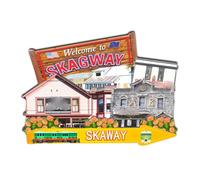 Orlaybar Skagway USA America Decorative Magnet 3D Refrigerator City Travel Souvenir Tourist Gifts Handmade Craft Fridge Magnet Home Decoration -120