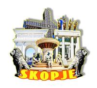 Orlaybar Skopje North Macedonia Decorative Magnet 3D Refrigerator City Travel Souvenir Tourist Gifts Handmade Craft Fridge Magnet Home Decoration -992