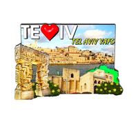 Orlaybar Tel Aviv Yafo Israel Decorative Magnet 3D Refrigerator City Travel Souvenir Tourist Gifts Handmade Craft Fridge Magnet Home Decoration -1102