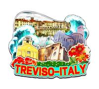 Orlaybar Treviso Italy Decorative Magnet 3D Refrigerator City Travel Souvenir Tourist Gifts Handmade Craft Fridge Magnet Home Decoration -4260