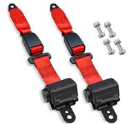 Orle Oko Golf Cart Seat Belts Compatible with EZGO TXT RXV, Yamaha, Club Car DS Precedent Most Golf Carts, Red, Pack of 2