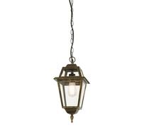 orleans glass pendant lantern light in black gold