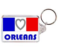 Orleans - Love France/French Towns & Cities Flag - Double Sided Large Keyring Souvenir/Gift/Present