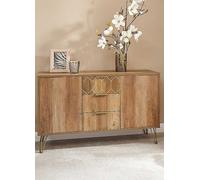 Orleans Mango Wood 2 Door 3 Drawer Sideboard Metallic