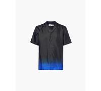 Orlebar Brown Mens Blu Vathys X Automobili Lamborghini Polka-dot-print Regular-fit Silk Shirt M