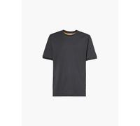 Orlebar Brown Mens Granite/arancio Apodis X Automobili Lamborghini Brand-print Relaxed-fit Cotton-blend T-shirt S