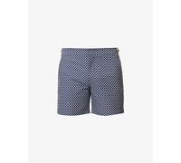 Orlebar Brown Mens Orlebar Brown Bulldog Waist-Adjuster Patterned Swim Shorts Night Iris/Cloud 30