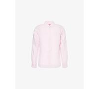 Orlebar Brown Mens Orlebar Brown Giles Long-Sleeve Regular-Fit Linen Shirt Pale Pink/White 2XL