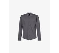 Orlebar Brown Mens Orlebar Brown Giles Lux Long-Sleeves Wool Shirt Granite M