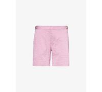 Orlebar Brown Mens White/seashell Pink Bulldog Stripe-print Regular-fit Stretch-woven Shorts 34