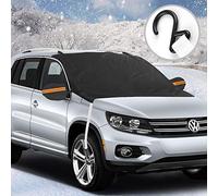 Orlegol Car Windshield Snow Cover, Car Windscreen Frost Cover, Snow Cover with Two Mirror Covers, Winter Windscreen Protector, Windshield Ice Cover Dust Sun Shade Protector in All Weather (215x125cm)