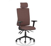 Orlena High Back Task Operator Chair With Arms And Headrest Bespoke Colour Back And Seat Rivet Forge