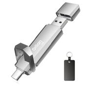 Orlian 1TB External Portable SSD USB Solid State Drive Up to 1000MB/s USB 3.2 Gen 2 Dual Drive Type C + USB A Solid State Thumb Drive for Phone/Android Laptops/Windows/Mac, Silver