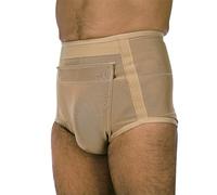 Orliman® Hernia Slip Brief for Men | 100cm | Dual Foam Cushions & Scrotal Band | Adjustable Inguinal Hernia Support