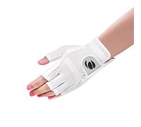 Orlimar Allante Half-Finger Golf Glove - Women’s Right Hand Medium (for Left-Handed Golfer),White