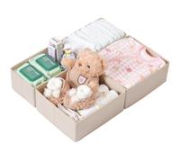 ORLISA 4 Pack Drawer Organizers Compatible with PAX Wardrobe 50x58 cm, Foldable and Sturdy, Storage Boxes for Clothes, Beige