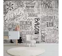 ORLUMY Custom 3D Photo English Alphabet Graffiti Wall Mural for Bedroom Living Room Tv Sofa Background Wallpaper Home Decor-200X140Cm