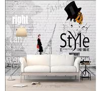 ORLUMY Custom 3D Photo Stone Brick Wall Paper for Clothing Store Shop Background Poster Mural Wallpaper Home Decor-400X280Cm