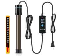 Orlushy 150W Submersible Aquarium Heater, Adjustable Fish Tank Heater with Digital Display External Controller, Overheat Protection and Free Thermometer for 20-30 Gallons Freshwater and Saltwater Tank