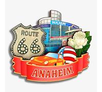 Orlybar Anaheim California USA America Fridge Magnet Wooden Collection 3D Wood Handmade Travel City Souvenirs Refrigerator Magnet Home Decoration Gift -305