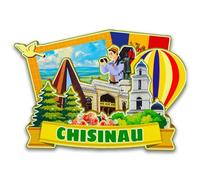 Orlybar Chisinau Moldova Fridge Magnet Wooden 3D Landmarks Travel Collectible Souvenirs Decoration Handmade Refrigerator Magnet -6532