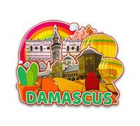 Orlybar Damascus Syria Fridge Magnet Wooden 3D Landmarks Travel Collectible Souvenirs Decoration Handmade Refrigerator Magnet -6546