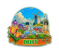 Orlybar Delft Netherlands Fridge Magnet Wooden 3D Landmarks Travel Collectible Souvenirs Decoration Handmade Refrigerator Magnet -6147