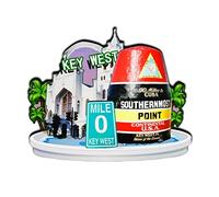 Orlybar Key West USA Fridge Magnet 3D Classic Wooden Refrigerator Magnets Landmark Handmade Craft Travel Souvenir Gift Collection Decoration -192