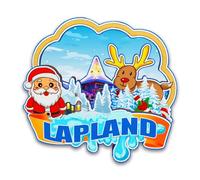 Orlybar Lapland Finland Fridge Magnet Wooden 3D Landmarks Travel Collectible Souvenirs Decoration Handmade Refrigerator Magnet -6412