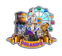 Orlybar Orlando Florida USA Magnet Fridge Magnet Wooden 3D Landmarks Travel Collectible Souvenirs Decoration Handmade -2649