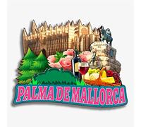 Orlybar Palma de Mallorca Spain Fridge Magnet Wooden Collection 3D Wood Handmade Travel City Souvenirs Refrigerator Magnet Home Decoration Gift -625