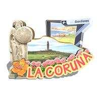 Orlybar Spain la coruna Magnet Fridge Magnet Wooden 3D Landmarks Travel Collectible Souvenirs Decoration Handmade