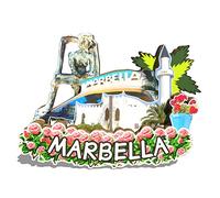 Orlybar Spain Marbella Magnet Fridge Magnet Wooden 3D Landmarks Travel Collectible Souvenirs Decoration Handmade-2