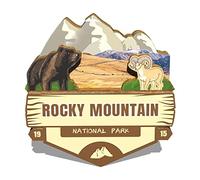 Orlybar USA Rocky Mountain National Park Magnet Fridge Magnet Wooden 3D Landmarks Travel Collectible Souvenirs Decoration Handmade
